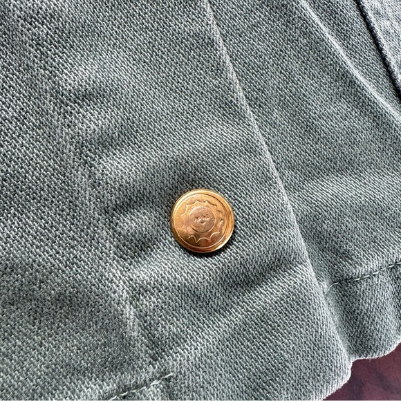 Big Bud Press Denim Work Jacket Emerald Green Unisex 1XL 100% Cotton Plus Size - Picture 10 of 16